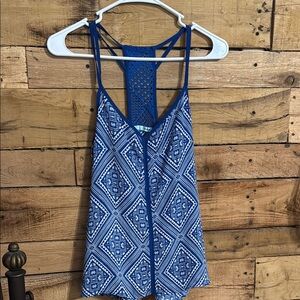 Blue Patterned Women's Top